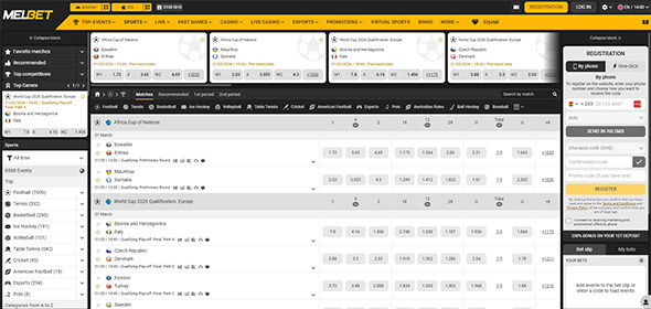 MELbet sports betting